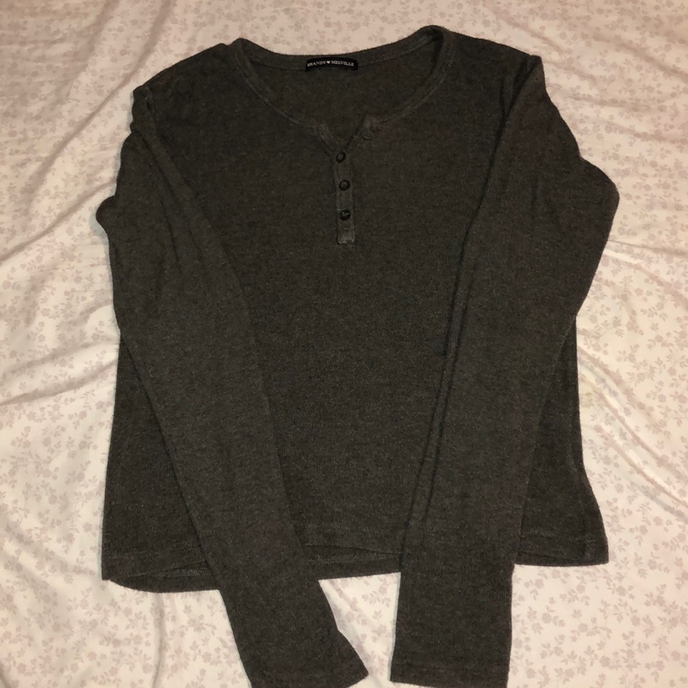 Brandy Melville heather gray long sleeve